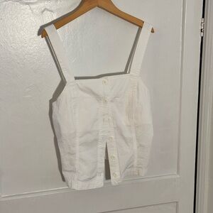 Brandy Melville Cream Button-Up Top